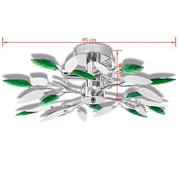 Acheter vidaXL Plafonnier et bras en forme de feuille Acrylique 3 ampoules E14