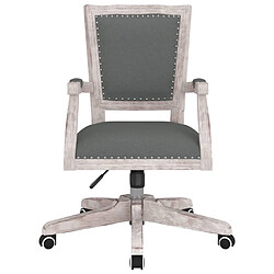 Avis Maison Chic Chaise Gaming | Chaise pivotante de bureau Ergonomique Fauteuil Gris foncé Tissu -GKD64403