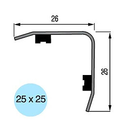 Dinac CORNIERE ANGLE 3ML 25X25MM ALU