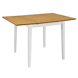 vidaXL Table à manger extensible Blanc (80-120)x80x74 cm MDF