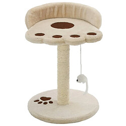 vidaXL Arbre à chat avec griffoir en sisal 40 cm Beige et Marron