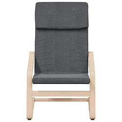 Avis Maison Chic Chaise de relaxation | Fauteuil relax avec repose-pied Gris foncé Tissu -GKD98754