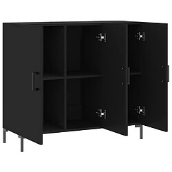 Acheter vidaXL Buffet noir 90x34x80 cm bois d'ingénierie