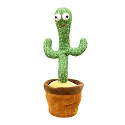 Mignon Cactus électrique En Peluche Poupée Torsion Danse Jouet Décor Enregistrement Perroquet USB