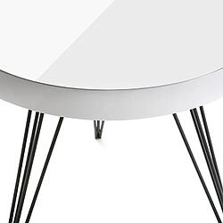 Avis Versa Table d'appoint pour le salon, la chambre ou la cuisine Fontana 51x51x55cm,bois et métal, Blanc