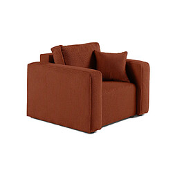 Bestmobilier Topaze - fauteuil - en velours texturé Topaze - fauteuil - en velours texturé - Terracotta