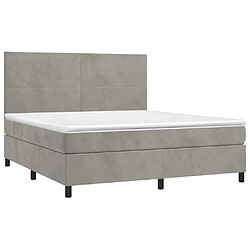 Avis Sommier à lattes LED,Cadre à lattes de lit avec matelas pour Adulte Gris clair 160x200 cm -MN48997