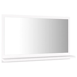 Avis Maison Chic Miroir moderne de salle de bain,Décoration Miroir mural Bain Blanc 60x10,5x37 cm Aggloméré -MN71686