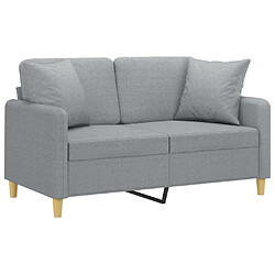 Avis Maison Chic Canapé 2 places avec oreillers,Sofa de Salon,Canapé droit gris clair 120 cm tissu -GKD782486