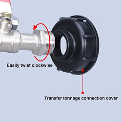 BESTA Adaptateur de réservoir IBC Connecteur à filetage 1/2", Robinet Cuve 1000L Robinet Recuperateur Eau De Pluie, Robinet Sortie Raccord Vanne Robinet Raccords De Tuyau D'arrosag