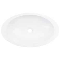 Acheter vidaXL Lavabo 59,3x35,1x10,7 cm Fonte minérale/marbre Blanc