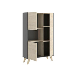 Avis Vente-Unique Buffet haut KOLYMA - 3 portes & 1 niche - Coloris : Chêne & Anthracite