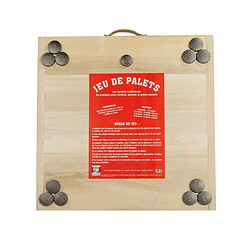 MECABOIS Jeu de Palet Complet - 12 plates a lancer et planche en bois Jeu Breton 