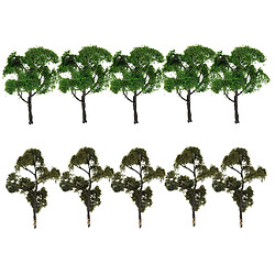 Modèle d'arbre Lot de 10pcs Arbre Modèle en Plastique pour Décoration Paysage Architecture Échelle 1/75