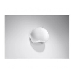 Luminaire Center Applique murale Globe Up Céramique blanc 1 ampoule 14,5cm