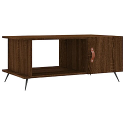 Maison Chic Table basse,Table Console Table d'appoint, Table pour salon chêne marron 90x50x40 cm bois d'ingénierie -MN23061