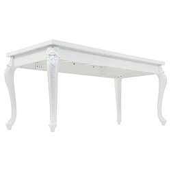 Maison Chic Table de salle à manger,Table à dîner 179x89x81 cm Blanc brillant -GKD67697 pas cher