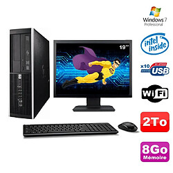 Lot PC HP Elite 6000 Pro SFF E5400 2.7Ghz 8Go Disque 2To WIFI W7 Pro + Ecran 19"""" · Occasion 