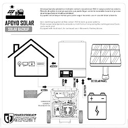 Kit Solaire GENERGY Eco 6000 (Generateur Mulhacen sol 6200W + inversor ifr6000)