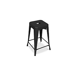 Acheter ICONIK INTERIOR Tabouret de bar - Design industriel - Acier mat - 60cm - Nouvelle édition - Stylix Gris clair