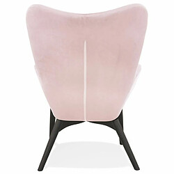 Paris Prix Fauteuil Design en Velours Mapelo 93cm Rose pas cher