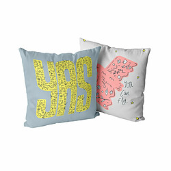 Happy Friday Housse de coussin HappyFriday Aware Yas Multicouleur 50 x 50 cm 2 Pièces