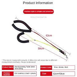 Élingue De Fil De Support De Table D'acier Inoxydable De Toilettage D'animal Familier Durable Jaune + Rouge