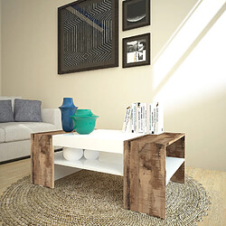 Ahd Amazing Home Design Table Basse Design Salon Canapé Bicolore 110x60cm Cherry Acero