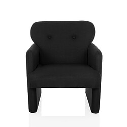 Fauteuil lounge / Canapé une place CARIPITO Tissu noir hjh LIVING 