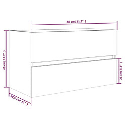 Acheter vidaXL Armoire d'évier Sonoma gris 80x38,5x45 cm Bois d'ingénierie