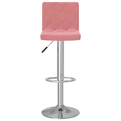 Avis vidaXL Tabourets de bar lot de 2 rose velours