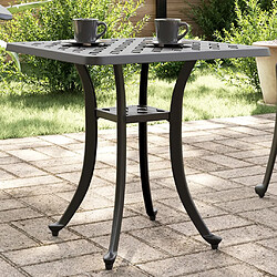 vidaXL Table de jardin noir 53x53x53 cm aluminium coulé