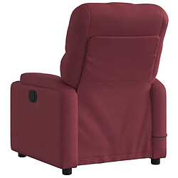 Acheter Maison Chic Fauteuil Relax pour salon, Fauteuil de massage inclinable électrique Rouge bordeaux Tissu -GKD44866