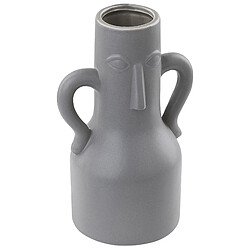 Beliani Vase à fleurs TRIPOLI fait à la main Céramique 21 cm Gris 