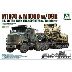 Takom Maquette Camion M1070 & M1000 W/d9r U.s. 70 Ton Tank Transporter W/bulldozer