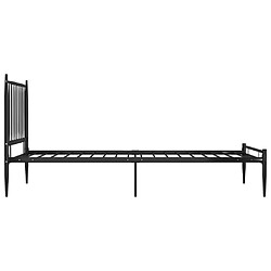 Acheter vidaXL Cadre de lit sans matelas noir métal 90x200 cm