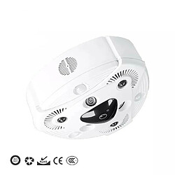 Générateur de Brouillard Sécurité Antivol Sans fil Wifi Caméra Surveillance JT-043S 360° HD 1080P Détection de mouvement PIR Blanc