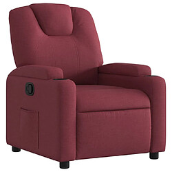 Maison Chic Fauteuil inclinable,Fauteuil luxe de relaxation Rouge bordeaux Tissu -MN98252