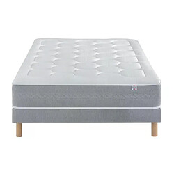 Ensemble Douces Nuits Mary Mousse HR 55kg/m3 + Sommier Base Morpho 180x200 - Double Sommier