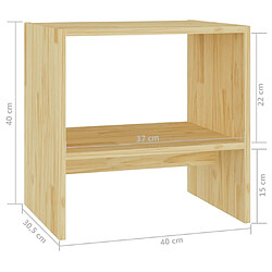 vidaXL Tables de chevet 2 pcs 40x30,5x40 cm Bois de pin massif pas cher