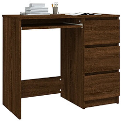 Avis Maison Chic Bureau,Table de travail,bureau de travail pour chambre Chêne marron 90x45x76 cm Bois d'ingénierie -GKD26825