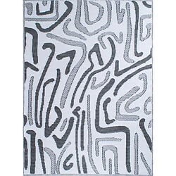 Jardindeco Tapis extérieur en polypropylène Spargi 1741 noir 120 x 160 cm. Tapis extérieur en polypropylène Spargi 1741 noir 120 x 160 cm