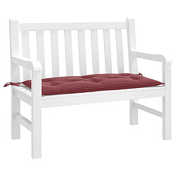 vidaXL Coussin de banc de jardin rouge bordeaux mélangé tissu