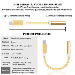 Avis Universal Type-C à 3,5 mm CONDUPTER LE CONDUCTION ADAPTATEUR AUDAPTATE