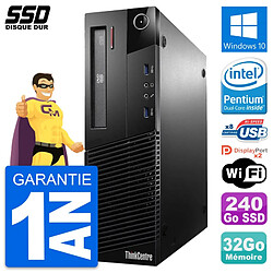 PC Lenovo ThinkCentre M93p SFF Intel G3220 RAM 32Go SSD 240Go Windows 10 Wifi · Occasion 