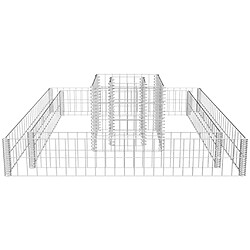 Avis vidaXL Jardinière en gabion Acier galvanisé 120x120x20 cm