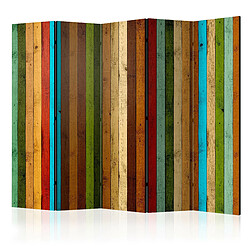 Artgeist Paravent - Wooden rainbow II [Room Dividers] [225x172]