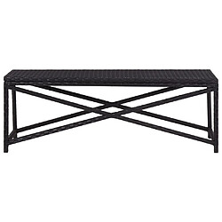 Maison Chic Banc de jardin | Banquette de jardin | Chaise Relax 120 cm Résine tressée Noir -MN25220