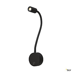 Applique intérieure et liseuse LED avec interrupteur SLV DIO FLEX PLATE, noir, 2700 K