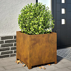 vidaXL Jardinière 50x50x50 cm acier corten 